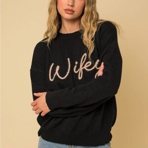 Black 'Wifey' Sweater